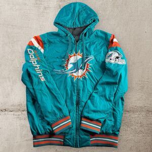 Vintage G-III NFL Miami Dolphins Reversible Hoodie Men’s XXL Full Zip Jacket